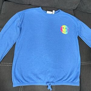 Long sleeve blue sweatshirt